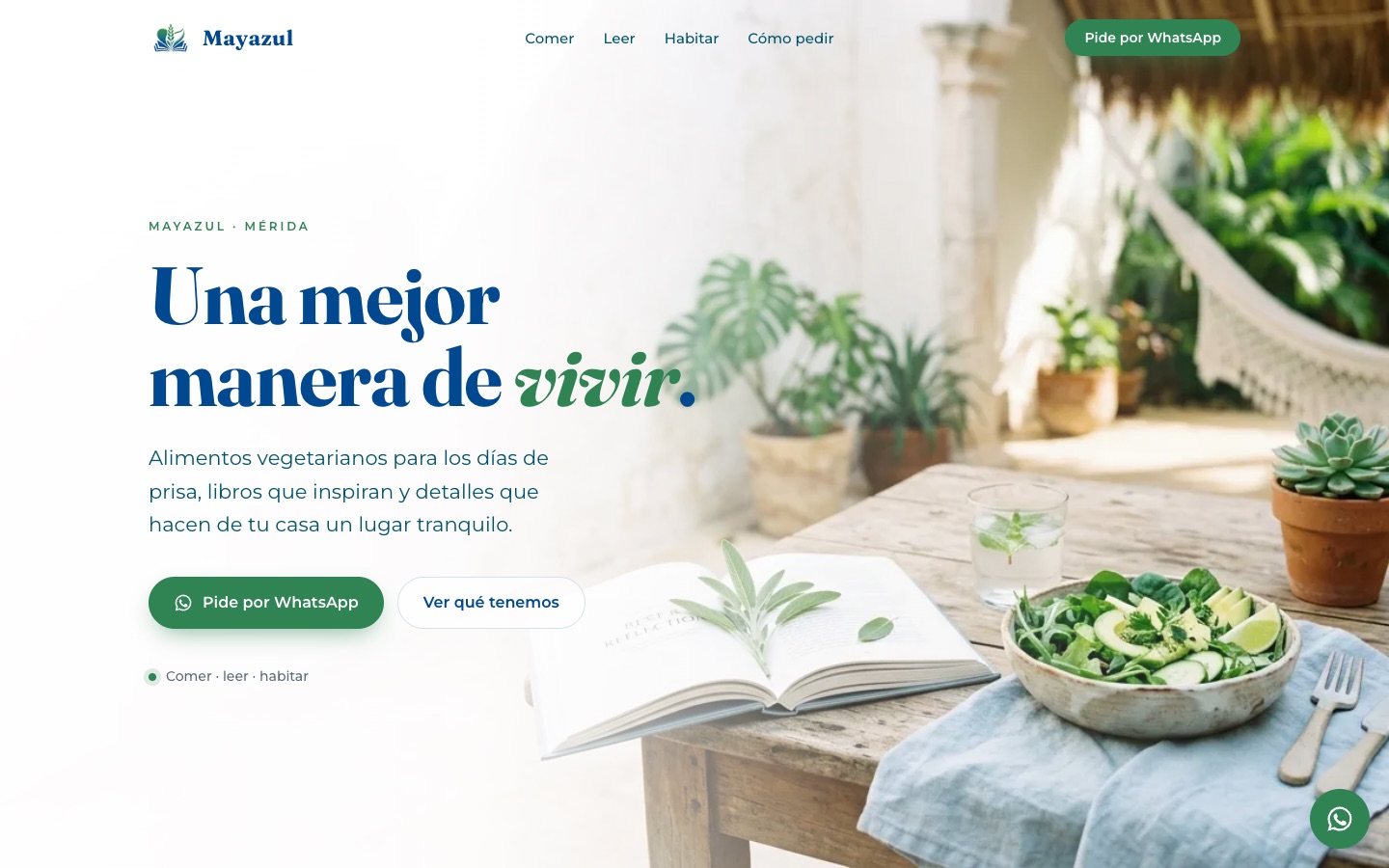 Página de inicio de Mayazul
